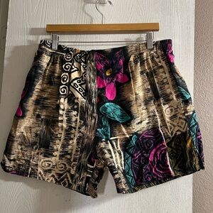 Vintage Gottex Swim Trunks Abstract Pattern Swimming Trunks Swim Wear Men Sz L